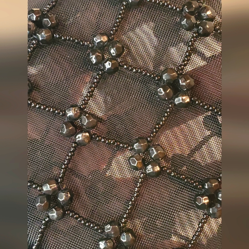COMECO Chic Black Beaded Shoulder Bag - Picture 11 of 12